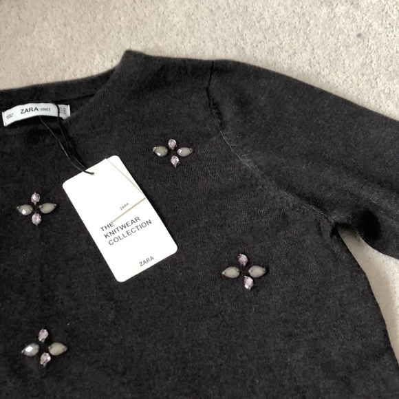 Zara Sweaters Zara Embellished Sweater Poshmark
